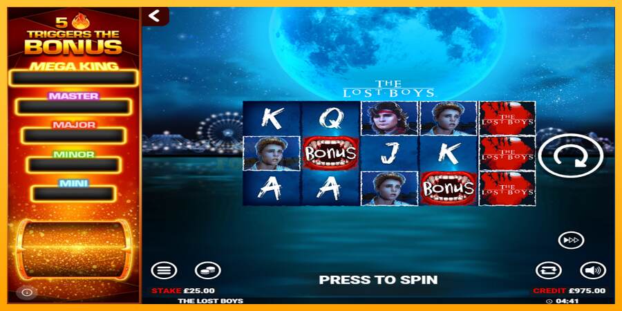 The Lost Boys Rapid Fire Jackpots mesin permainan untuk uang, gambar 1