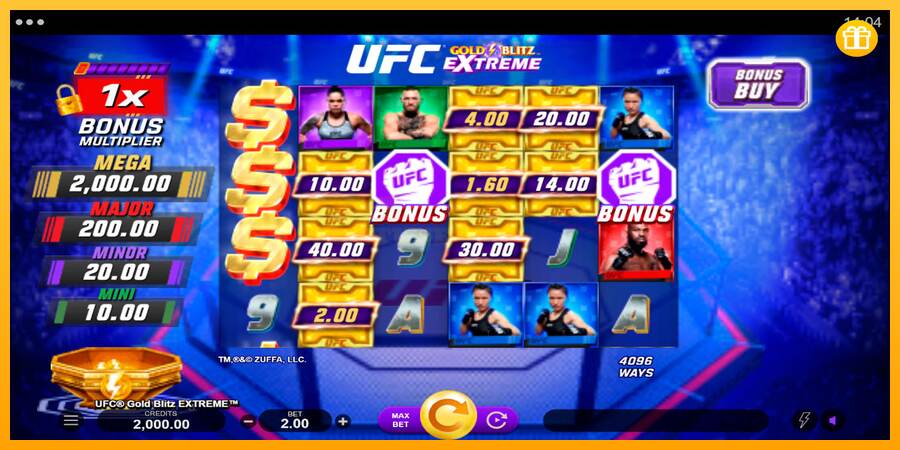 UFC Gold Blitz Extreme mesin permainan untuk uang, gambar 1