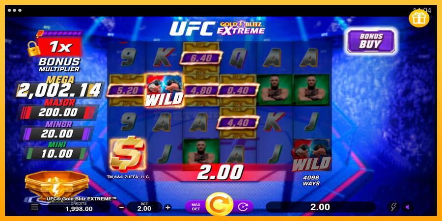 UFC Gold Blitz Extreme mesin permainan untuk uang, gambar 2