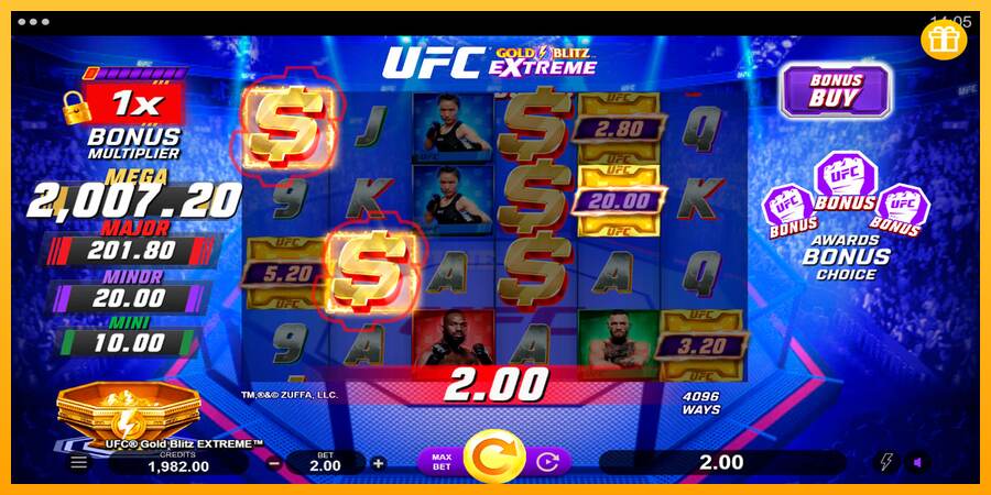 UFC Gold Blitz Extreme mesin permainan untuk uang, gambar 3