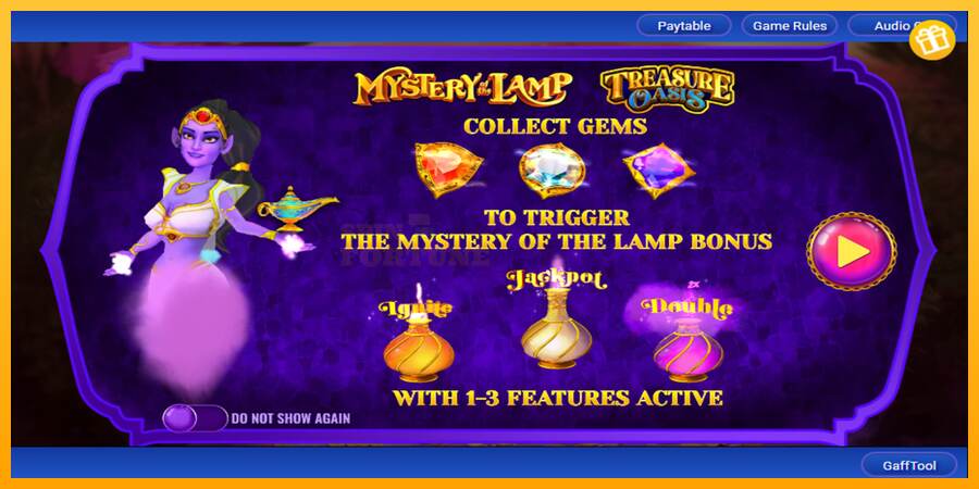 Mystery of the Lamp Treasure Oasis mesin permainan untuk uang, gambar 1