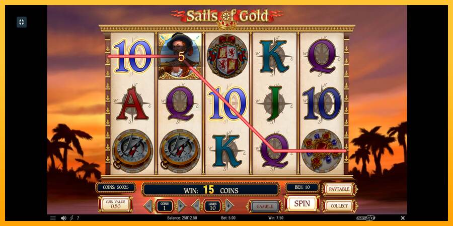 Sails of Gold mesin permainan untuk uang, gambar 5