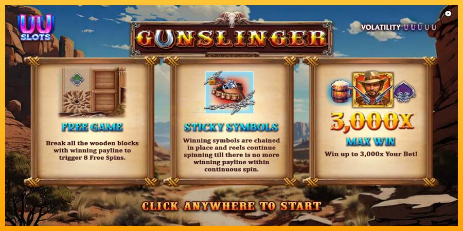 Gunslinger mesin permainan untuk uang, gambar 1