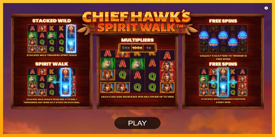 Chief Hawk’s Spirit Walk mesin permainan untuk uang, gambar 1