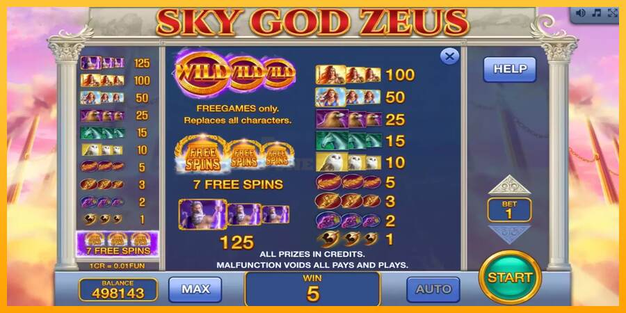 Sky God Zeus 3x3 mesin permainan untuk uang, gambar 7