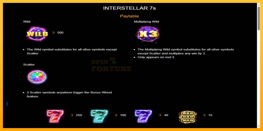 Interstellar 7s mesin permainan untuk uang, gambar 3