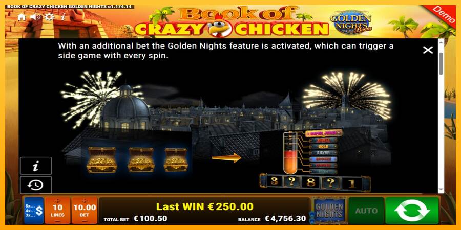 Book of Crazy Chicken Golden Nights mesin permainan untuk uang, gambar 6