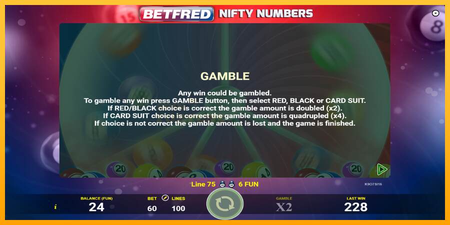 Betfred Nifty Numbers mesin permainan untuk uang, gambar 6