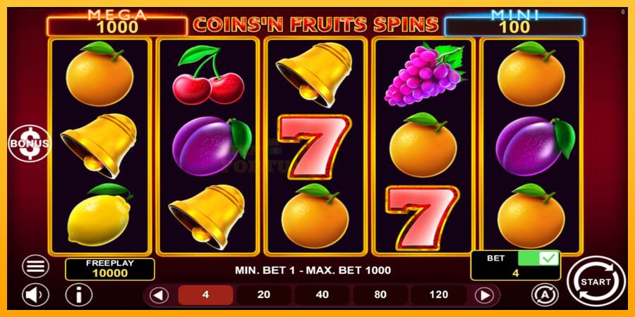 Coinsn Fruits Spins mesin permainan untuk uang, gambar 2