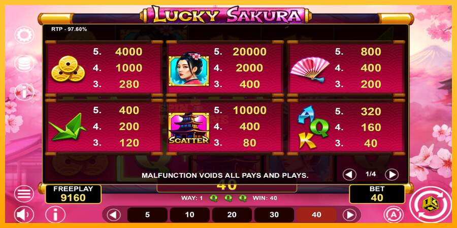 Lucky Sakura Win Spins mesin permainan untuk uang, gambar 5