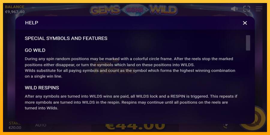 Gems Gone Wild mesin permainan untuk uang, gambar 6