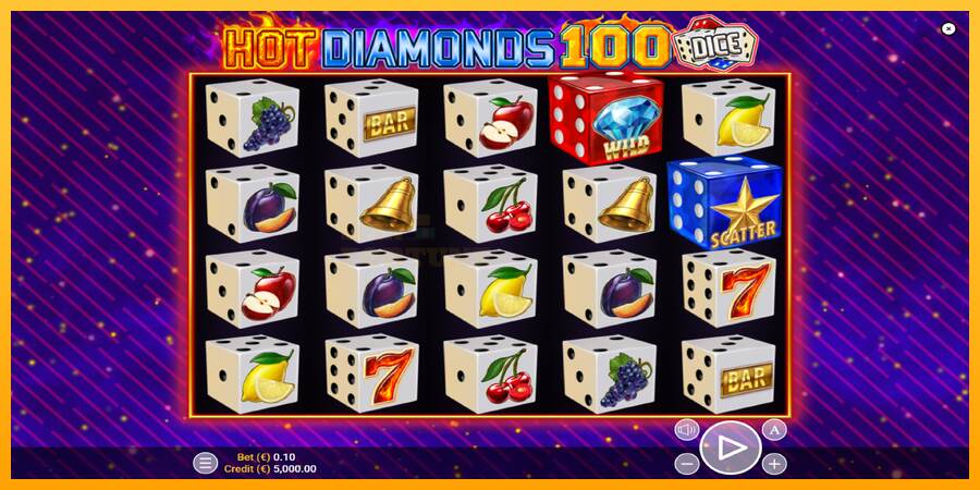 Hot Diamonds 100 Dice mesin permainan untuk uang, gambar 1