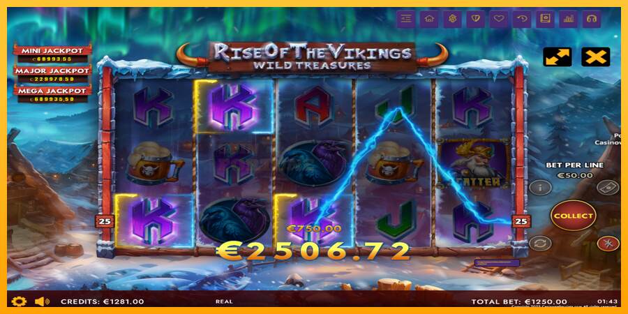 Rise of The Vikings - Wild Treasures mesin permainan untuk uang, gambar 3