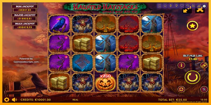 Haunted Haystacks - Spooky Hold and Win mesin permainan untuk uang, gambar 2