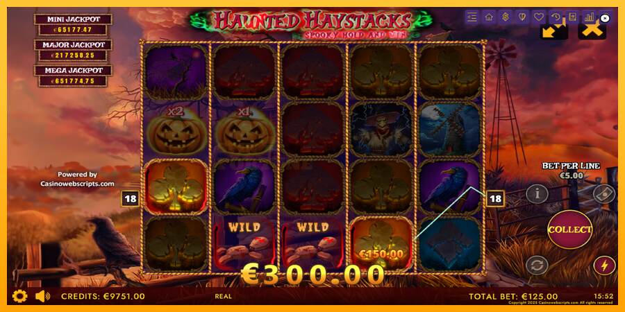 Haunted Haystacks - Spooky Hold and Win mesin permainan untuk uang, gambar 3