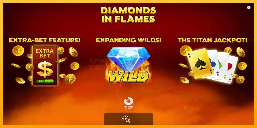 Diamonds in Flames mesin permainan untuk uang, gambar 1