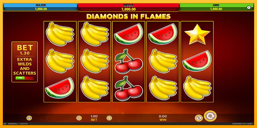 Diamonds in Flames mesin permainan untuk uang, gambar 2