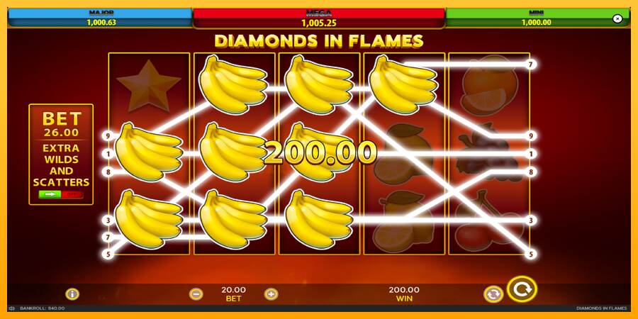 Diamonds in Flames mesin permainan untuk uang, gambar 4