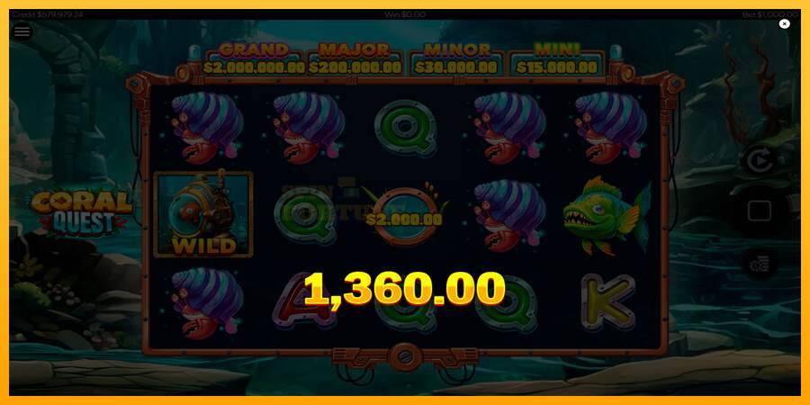 Coral Quest mesin permainan untuk uang, gambar 4