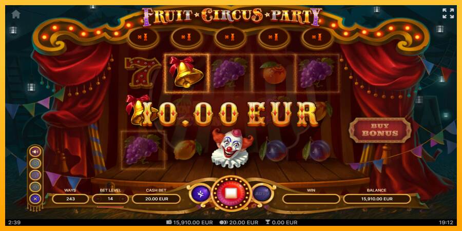 Fruit Circus Party mesin permainan untuk uang, gambar 4