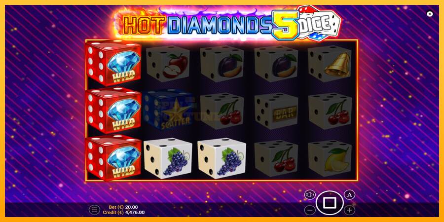 Hot Diamonds 5 Dice mesin permainan untuk uang, gambar 4