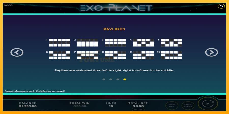 Exo Planet mesin permainan untuk uang, gambar 6