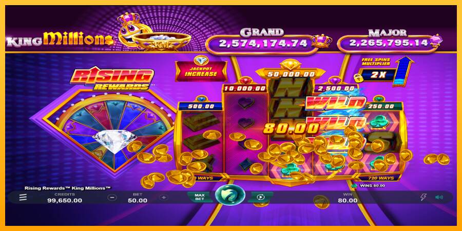 Rising Rewards King Millions mesin permainan untuk uang, gambar 2