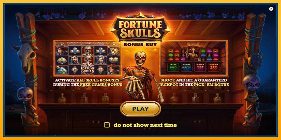 Fortune Skulls Bonus Buy mesin permainan untuk uang, gambar 1