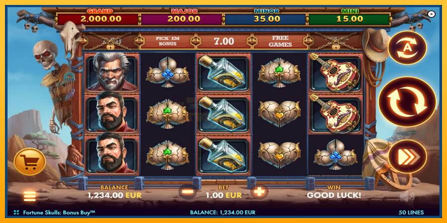 Fortune Skulls Bonus Buy mesin permainan untuk uang, gambar 2