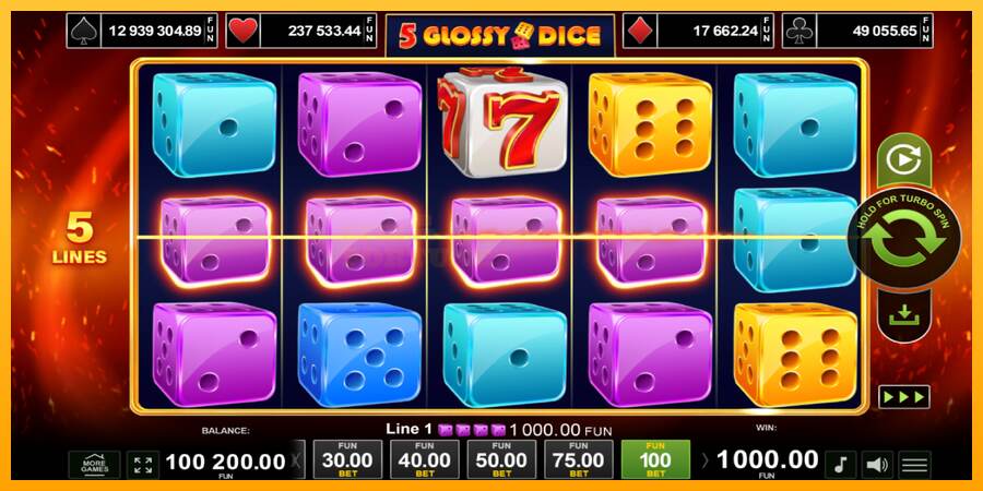 5 Glossy Dice mesin permainan untuk uang, gambar 3