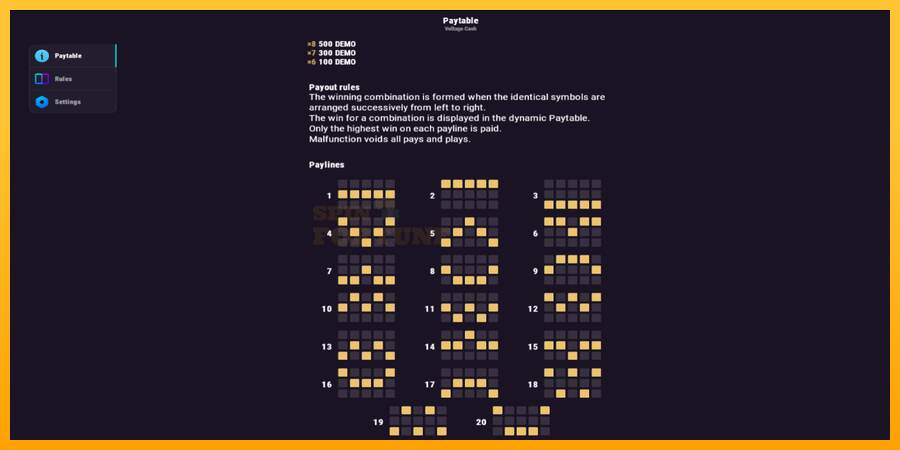 Voltage Cash mesin permainan untuk uang, gambar 6