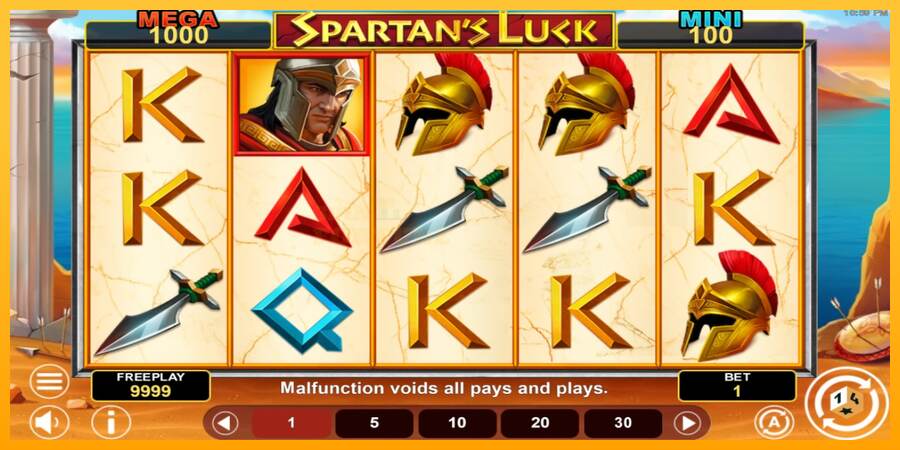 Spartans Luck Hold & Win mesin permainan untuk uang, gambar 2