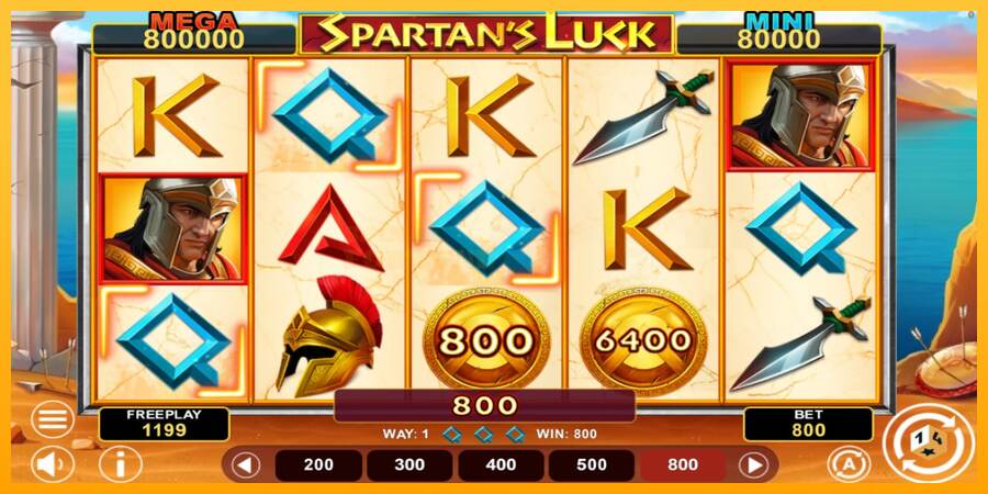 Spartans Luck Hold & Win mesin permainan untuk uang, gambar 3