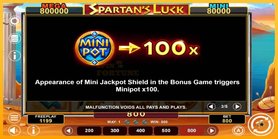 Spartans Luck Hold & Win mesin permainan untuk uang, gambar 6