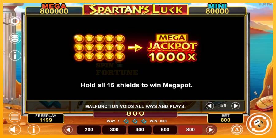 Spartans Luck Hold & Win mesin permainan untuk uang, gambar 7