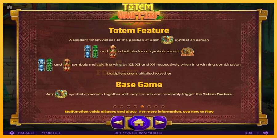 Totem Warrior mesin permainan untuk uang, gambar 6