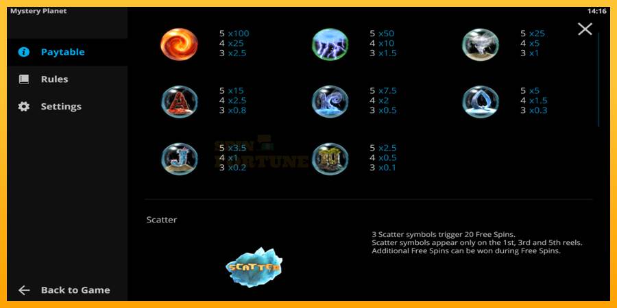 Mystery Planet mesin permainan untuk uang, gambar 5