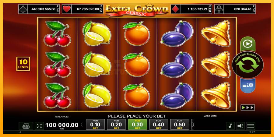 Extra Crown Classic mesin permainan untuk uang, gambar 1