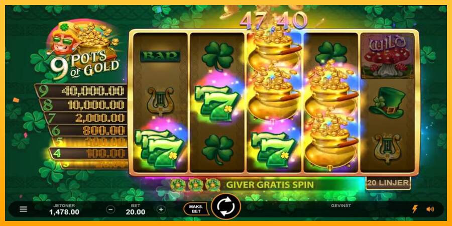 9 Pots of Gold Land & Win mesin permainan untuk uang, gambar 3