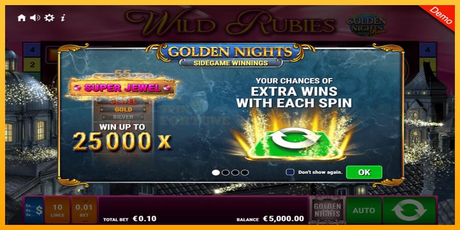 Wild Rubies Golden Nights mesin permainan untuk uang, gambar 1