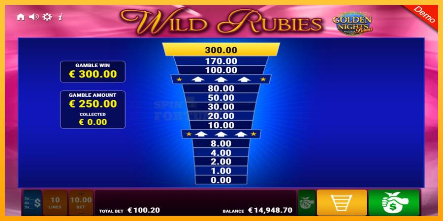 Wild Rubies Golden Nights mesin permainan untuk uang, gambar 8