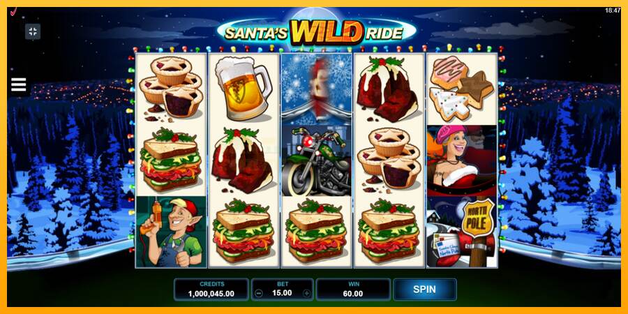 Santas Wild Ride mesin permainan untuk uang, gambar 3