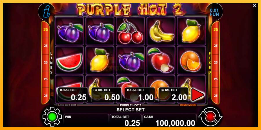 Purple Hot 2 mesin permainan untuk uang, gambar 1