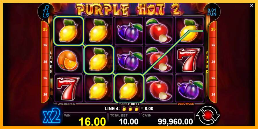 Purple Hot 2 mesin permainan untuk uang, gambar 2