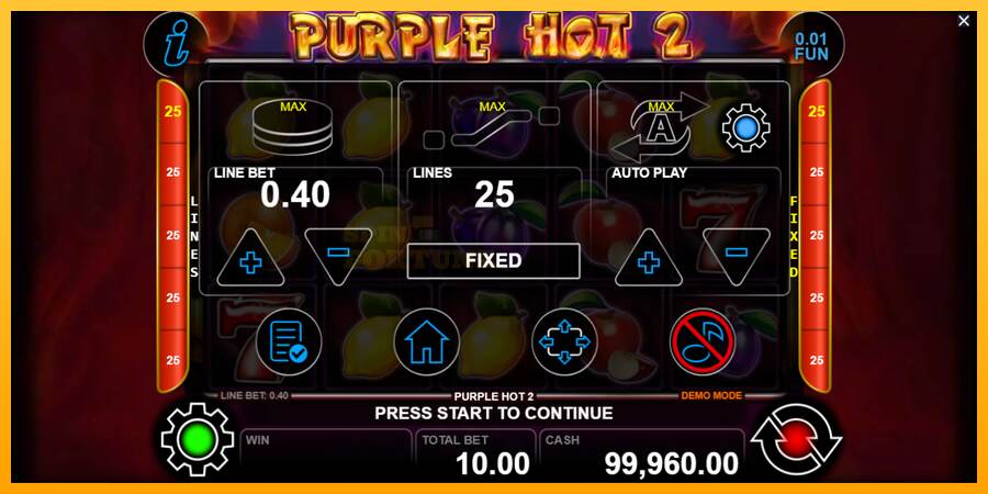 Purple Hot 2 mesin permainan untuk uang, gambar 7