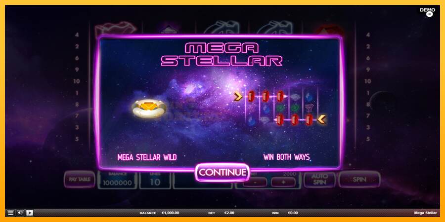 Mega Stellar mesin permainan untuk uang, gambar 1