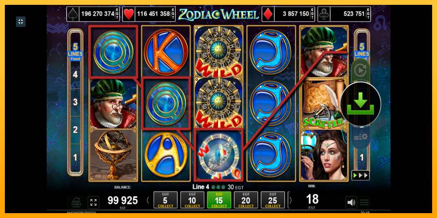 Zodiac Wheel mesin permainan untuk uang, gambar 2