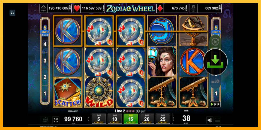 Zodiac Wheel mesin permainan untuk uang, gambar 3