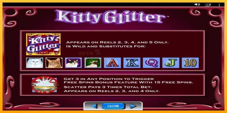 Kitty Glitter mesin permainan untuk uang, gambar 5