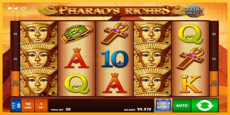 Pharaos Riches Golden Nights mesin permainan untuk uang, gambar 2